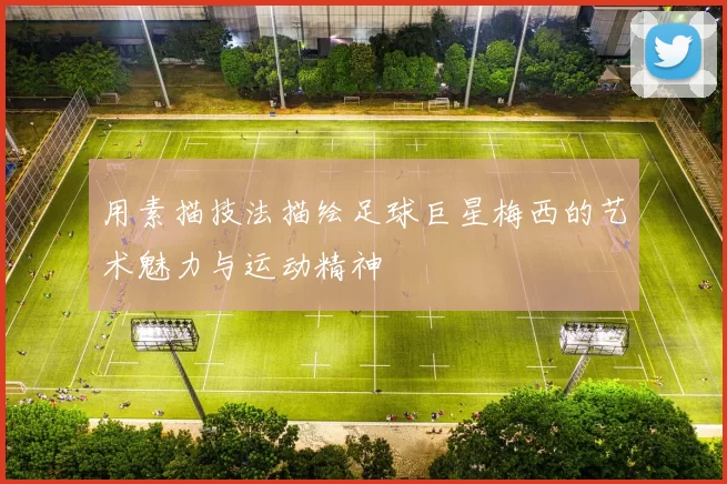 用素描技法描绘足球巨星梅西的艺术魅力与运动精神